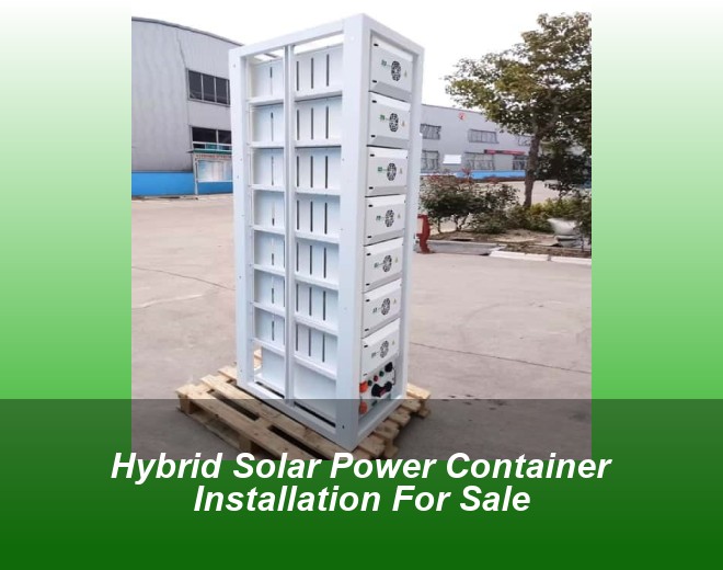 Hybrid Solar Power Container Installation For Sale
